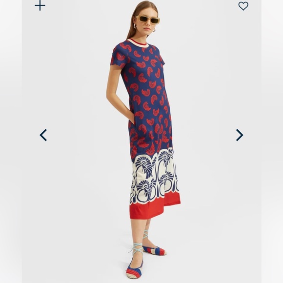 NWT La DoubleJ Sporty Swing Dress size Medium Pygmy Palms Cotton Jersey - Picture 9 of 11